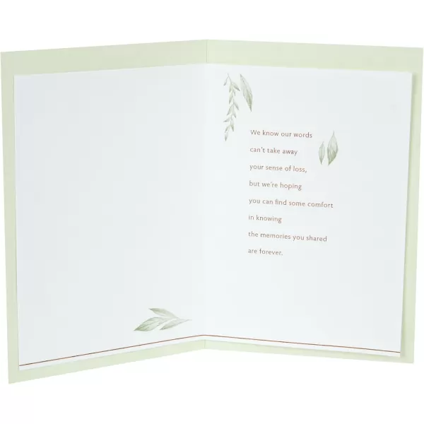 Hallmark Signature Sympathy Card Forever RememberedGold Foil Agate