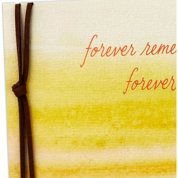 Hallmark Sympathy Card from All Gold Foil TapestryForever Remembered  Forever Loved