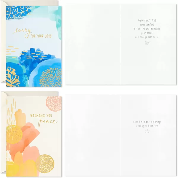 Hallmark Sympathy Cards Assortment Abstract Watercolor 16 Assorted Thinking of You Cards with Envelopes