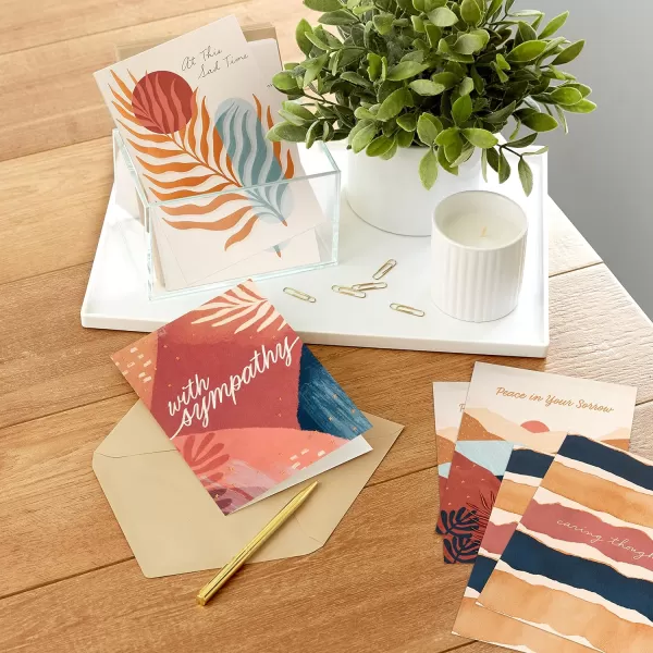 Hallmark Sympathy Cards Assortment Painted Palms 16 Assorted Thinking of You Cards with Envelopes