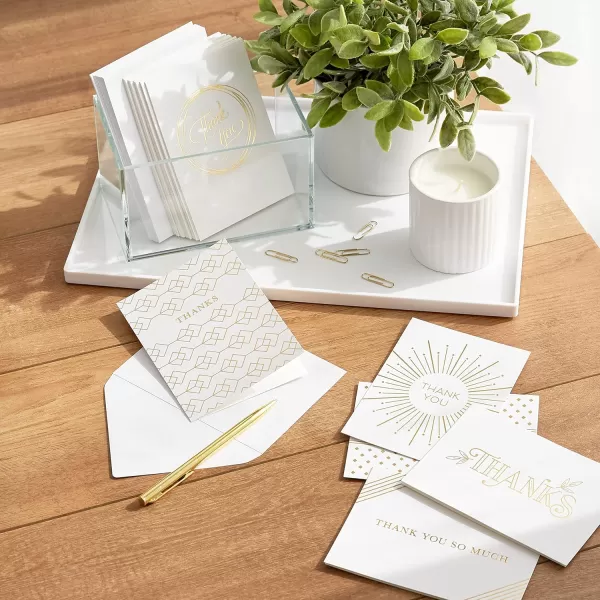 Hallmark Thank You Cards Assortment Gold Foil 120 Thank You Notes with Envelopes for Wedding Bridal Shower Baby Shower Business GraduationCards Assortment