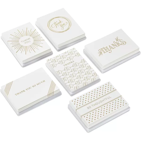 Hallmark Thank You Cards Assortment Gold Foil 120 Thank You Notes with Envelopes for Wedding Bridal Shower Baby Shower Business GraduationCards Assortment