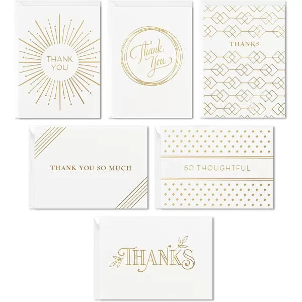 Hallmark Thank You Cards Assortment Gold Foil 120 Thank You Notes with Envelopes for Wedding Bridal Shower Baby Shower Business GraduationCards Assortment  Cards Assortment