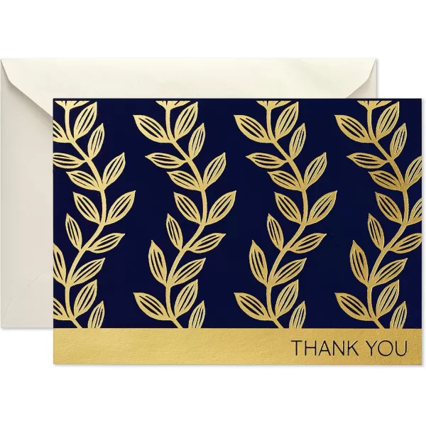 Hallmark Thank You Cards Assortment Navy and Gold 50 Thank You Notes with Envelopes for Wedding Bridal Shower Baby Shower Business GraduationNavy  Gold