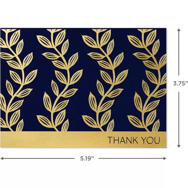 Hallmark Thank You Cards Assortment Navy and Gold 50 Thank You Notes with Envelopes for Wedding Bridal Shower Baby Shower Business GraduationNavy  Gold