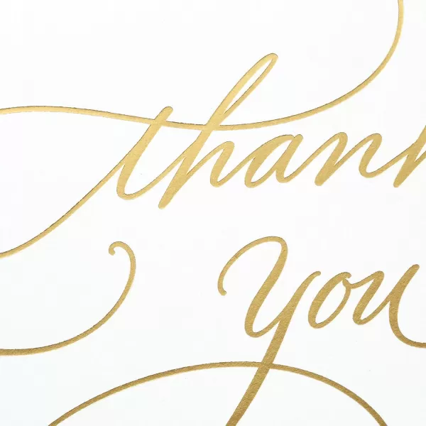 Hallmark Thank You Cards Gold Foil Script 100 Thank You Notes with Envelopes for Wedding Baby Shower Bridal Shower GraduationBaby Shower