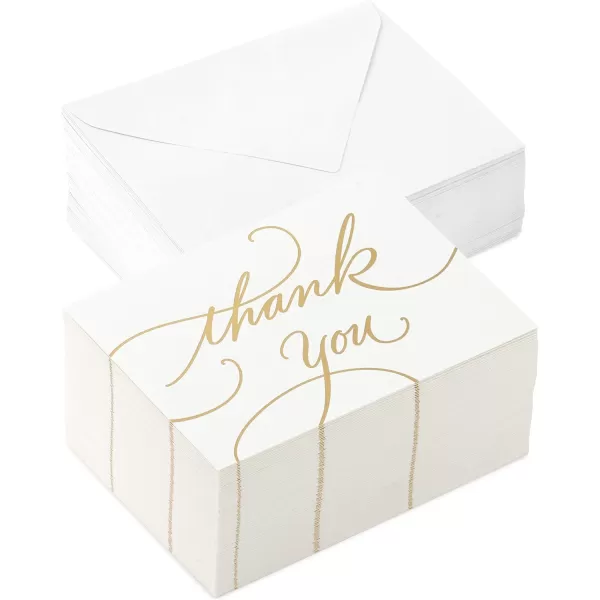 Hallmark Thank You Cards Gold Foil Script 100 Thank You Notes with Envelopes for Wedding Baby Shower Bridal Shower GraduationBaby Shower