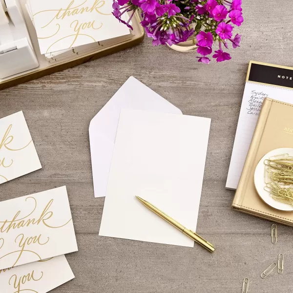 Hallmark Thank You Cards Gold Foil Script 100 Thank You Notes with Envelopes for Wedding Baby Shower Bridal Shower GraduationBaby Shower  Congratulations Grad