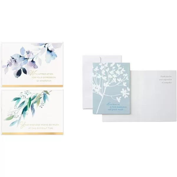 Hallmark Funeral Thank You Cards Assortment Watercolor Flowers 50 Thank You for Your Sympathy Cards with EnvelopesThank You Card  Sympathy Cards