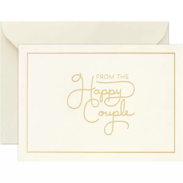 Hallmark Pack of 100 Wedding Thank You Cards Happy Couple