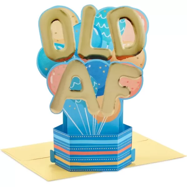 Hallmark Paper Wonder Shoebox Funny Pop Up Birthday Card Old AF