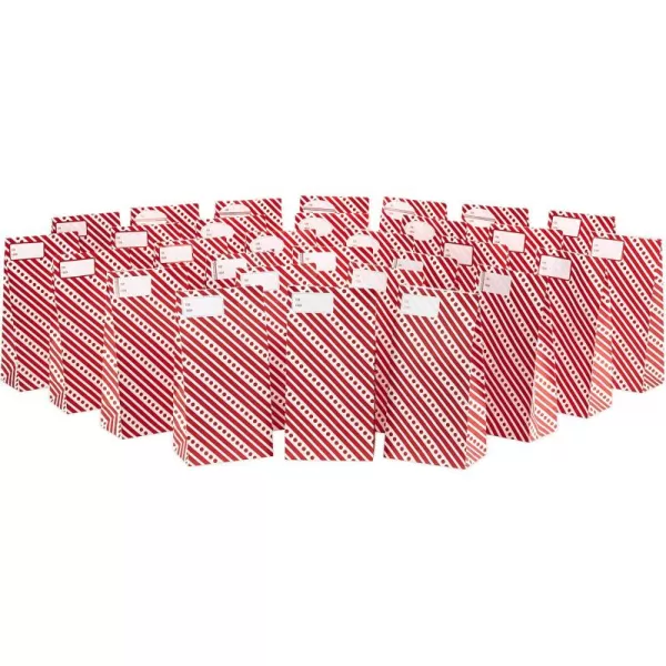 Hallmark Pink Party Favor and Wrapped Treat Bags Assorted Designs 30 Ct 10 Each of Chevron White Dots Solid for Baby Showers Bridal Showers Birthdays Care Packages and MoreRed with Labels