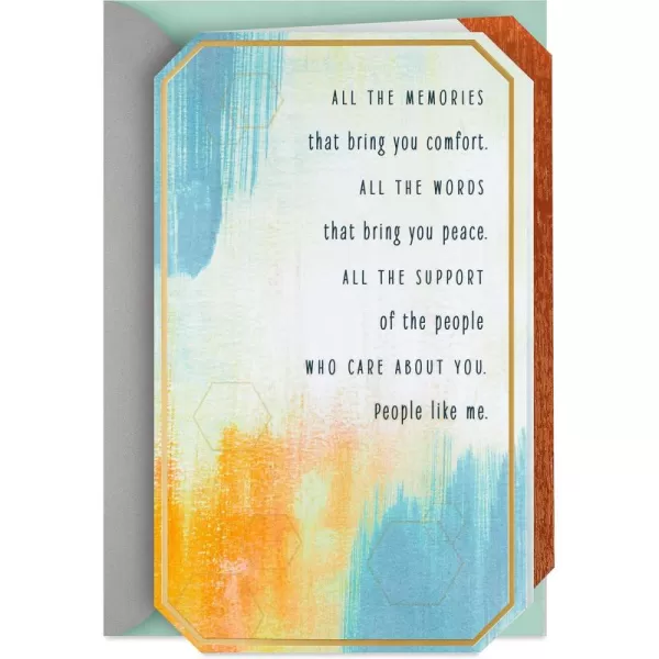 Hallmark Signature Sympathy Card Many Thoughts and PrayersSupport