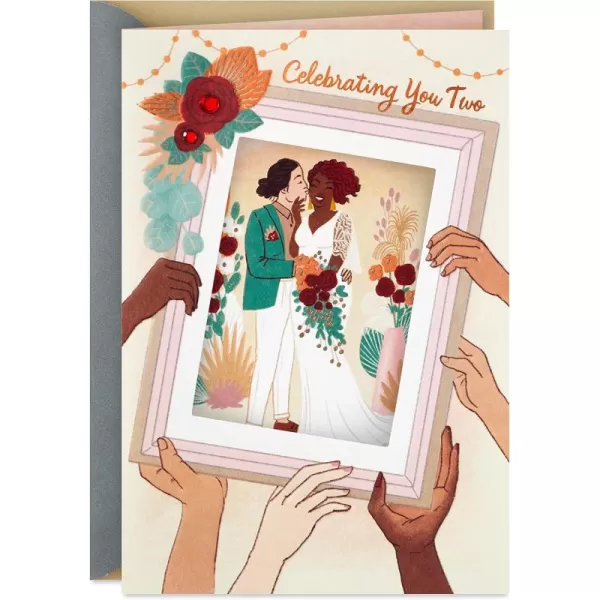 Hallmark Signature Wedding Card Mr and Mrs 0699RZH4038Celebrating You Two