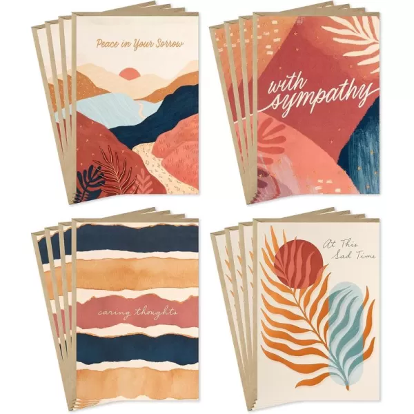 Hallmark Sympathy Cards Assortment Painted Palms 16 Assorted Thinking of You Cards with Envelopes