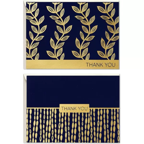 Hallmark Thank You Cards Assortment Navy and Gold 50 Thank You Notes with Envelopes for Wedding Bridal Shower Baby Shower Business GraduationNavy  Gold