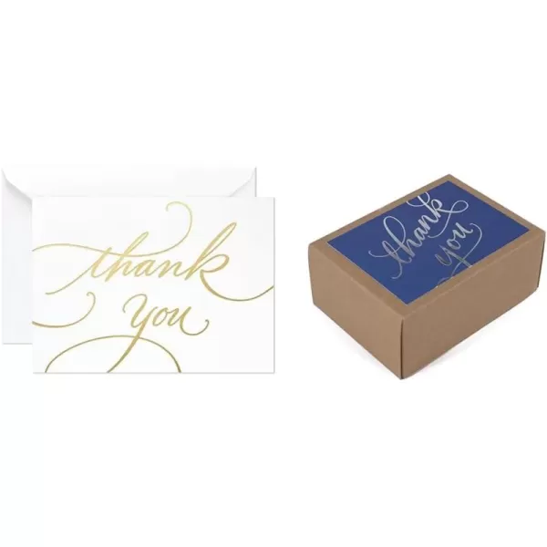 Hallmark Thank You Cards Gold Foil Script 100 Thank You Notes with Envelopes for Wedding Baby Shower Bridal Shower GraduationBaby Shower  Thank You Cards