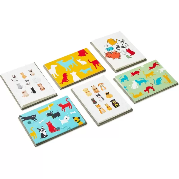 Hallmark Blank Cards Colorful Dogs 20 Cards with EnvelopesDogs  Cats