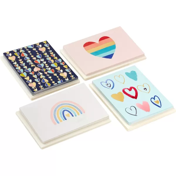 Hallmark Blank Cards for Kids Hearts ampamp Rainbows 24 Cards with EnvelopesHeart Doodles