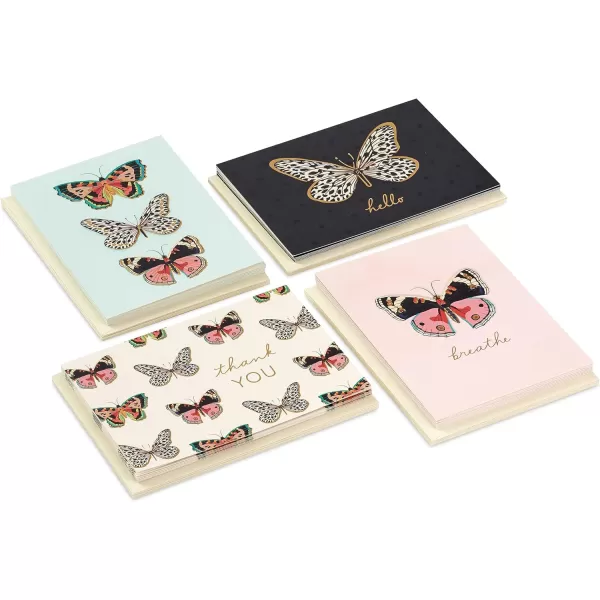 Hallmark Butterfly Card Assortment 24 Blank Cards with Envelopes Thank You Breathe Hello