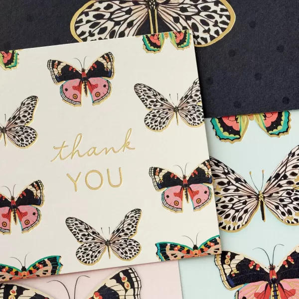 Hallmark Butterfly Card Assortment 24 Blank Cards with Envelopes Thank You Breathe Hello