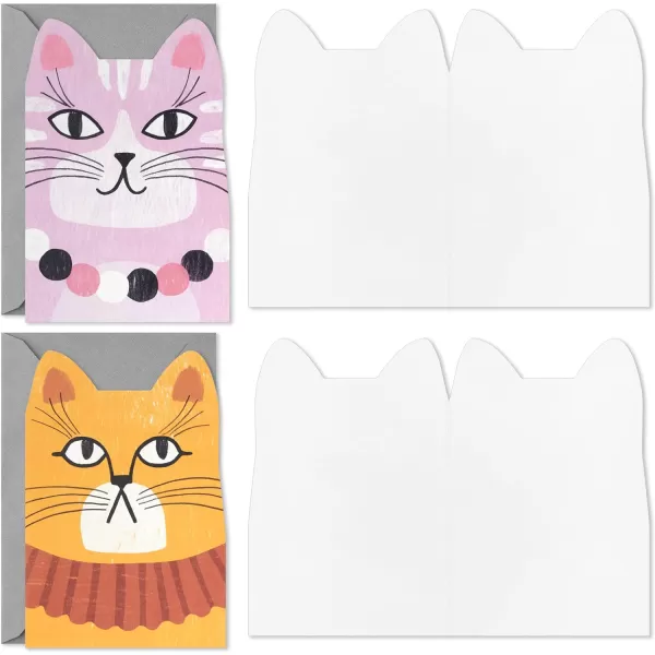 Hallmark Cute Cat Note Card Assortment 16 Blank Cards with Envelopes for Kids Teens Teachers