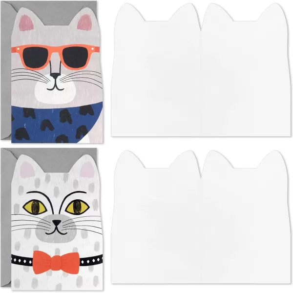 Hallmark Cute Cat Note Card Assortment 16 Blank Cards with Envelopes for Kids Teens Teachers