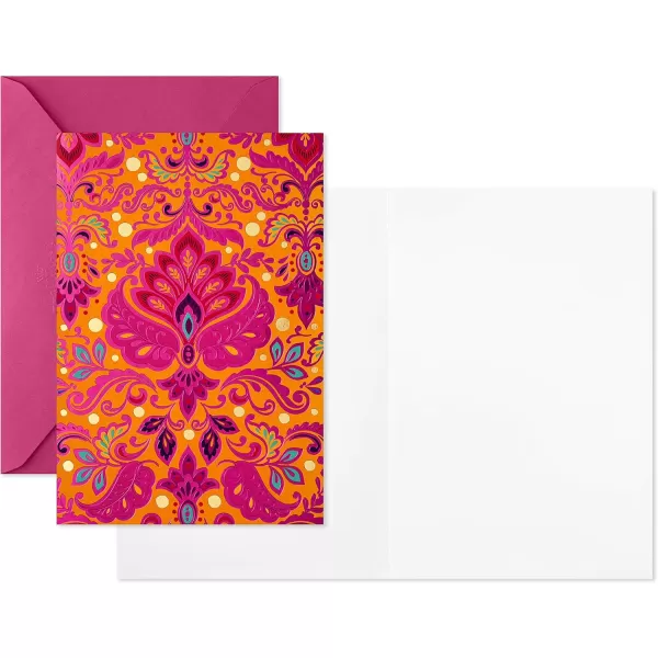 Hallmark Golden Thread Pack of Blank Cards Jeweled Indian Pattern 8 Cards with EnvelopesJeweled Indian Pattern  8 Cards with Envelopes