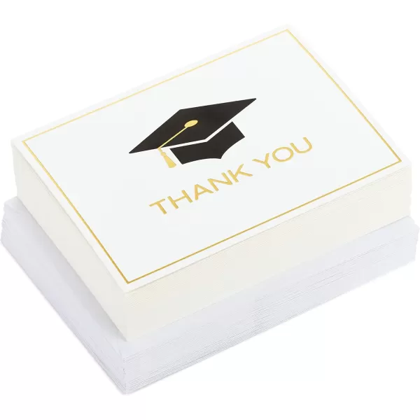 Hallmark Graduation Cards Bulk Assortment Black and Gold 36 Cards and Envelopes 6 DesignsWhite