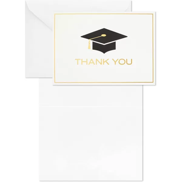 Hallmark Graduation Cards Bulk Assortment Black and Gold 36 Cards and Envelopes 6 DesignsWhite