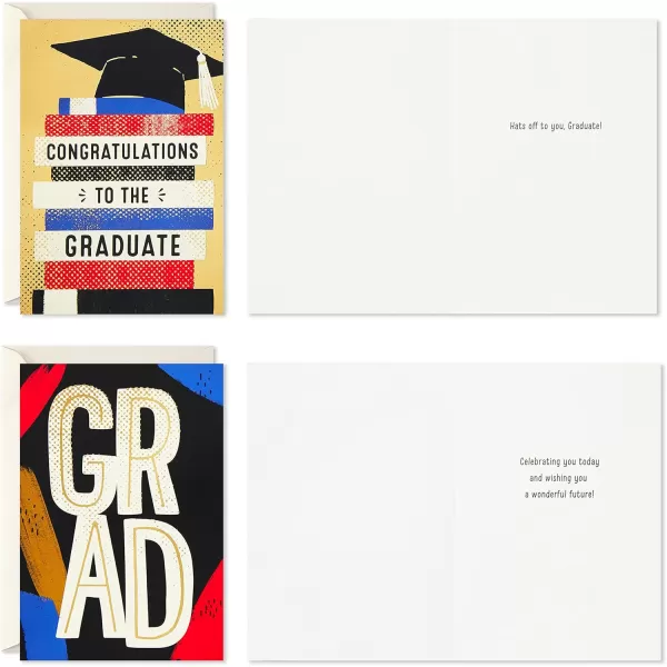 Hallmark Graduation Thank You Cards Bulk Brush Strokes 40 Thank You Notes and EnvelopesBlack