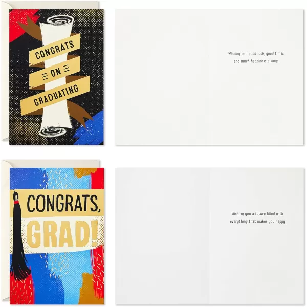 Hallmark Graduation Thank You Cards Bulk Brush Strokes 40 Thank You Notes and EnvelopesBlack