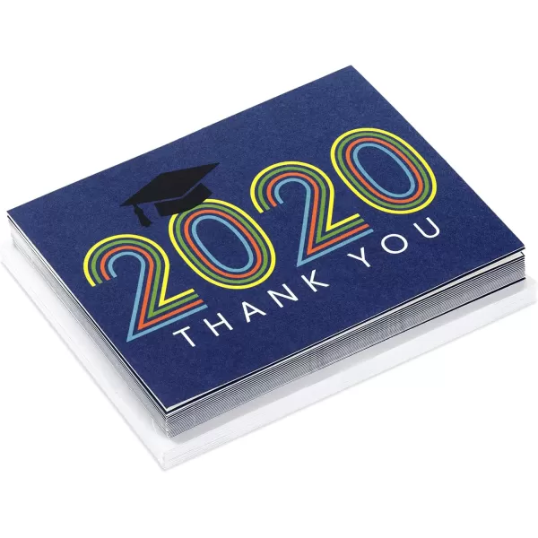 Hallmark Graduation Thank You Cards Bulk Class of 2024 Retro Blue 40 Thank You Notes with Envelopes2020  Retro Blue Thank You Notes