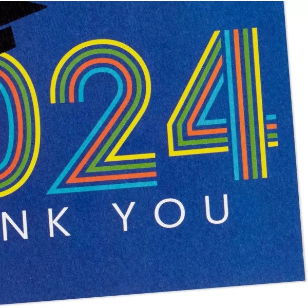 Hallmark Graduation Thank You Cards Bulk Class of 2024 Retro Blue 40 Thank You Notes with Envelopes2024  Retro Blue Thank You Notes