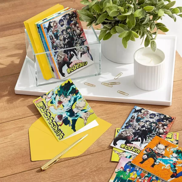 Hallmark Kids My Hero Academia All Occasion Cards Assortment 12 Blank Cards with Envelopes