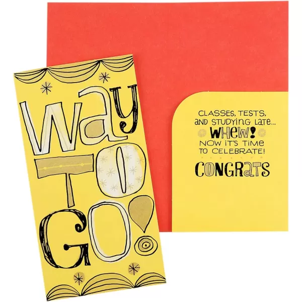 Hallmark Pack of 10 Graduation Cards with Envelopes Way to GoAssorted Graduation Money Holders  10 Cards