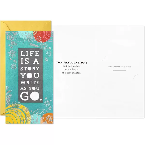 Hallmark Pack of Graduation Cards Congrats 10 Cards with EnvelopesLife is a Story  10 Money Holder Cards