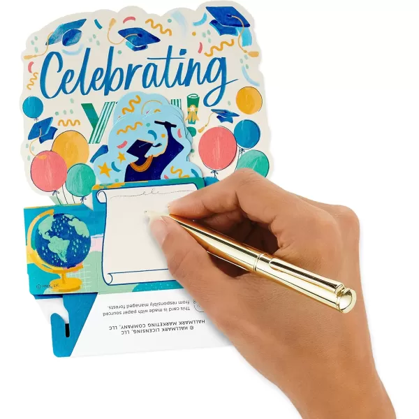 Hallmark Signature Paper Wonder Pop Up Graduation Cards Grad Cap 4 3D Cards with EnvelopesMulticolor