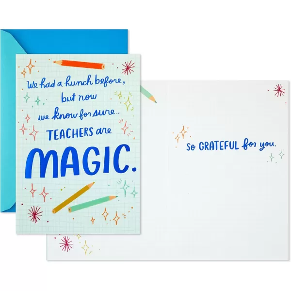 Hallmark Teacher Appreciation Cards Good Teachers Brighten Futures 4 Cards with EnvelopesFor Teacher and Coach  2 Cards with Envelopes