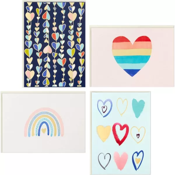 Hallmark Blank Cards for Kids Hearts ampamp Rainbows 24 Cards with EnvelopesHeart Doodles