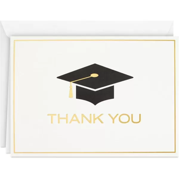 Hallmark Graduation Cards Bulk Assortment Black and Gold 36 Cards and Envelopes 6 DesignsWhite