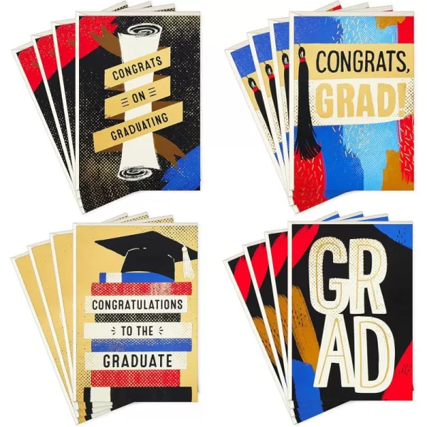 Hallmark Graduation Thank You Cards Bulk Brush Strokes 40 Thank You Notes and EnvelopesBlack