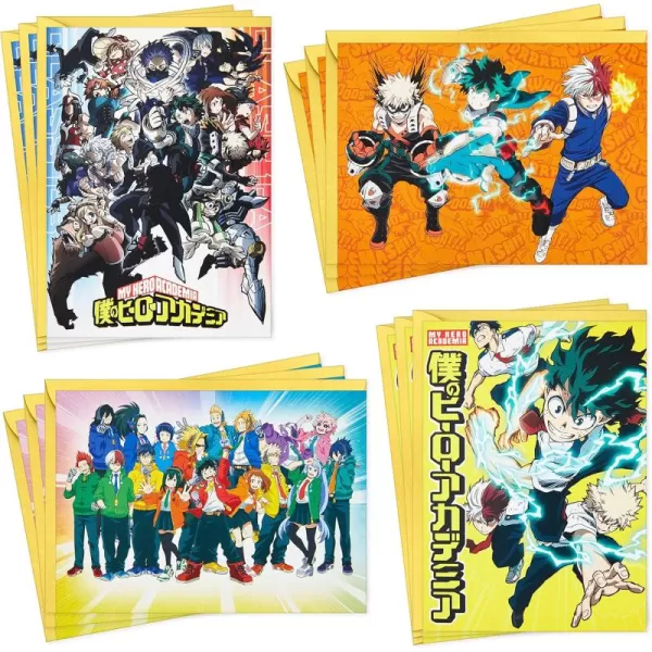 Hallmark Kids My Hero Academia All Occasion Cards Assortment 12 Blank Cards with Envelopes