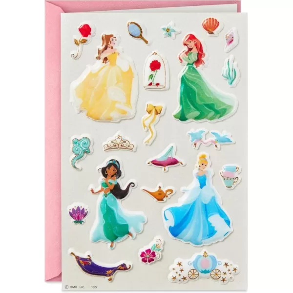 Hallmark Signature Blank Card Disney Princess DressesBelle  Ariel  Jasmine  Cinderella