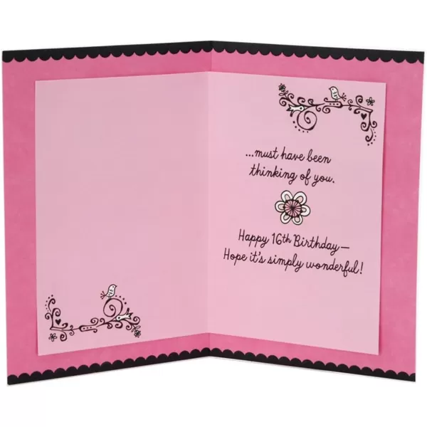 Hallmark 16th Birthday Greeting Card Sweet Flowers