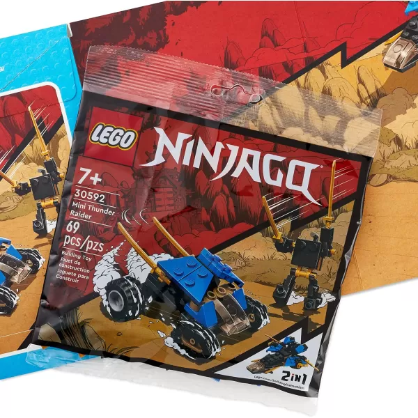 Hallmark Birthday Card for Kids with Legos Ninjago Mini Thunder Raider Building Kit Ages 7 and UpNinjago Mini Thunder Raider Building Kit  Ages 7 and Up