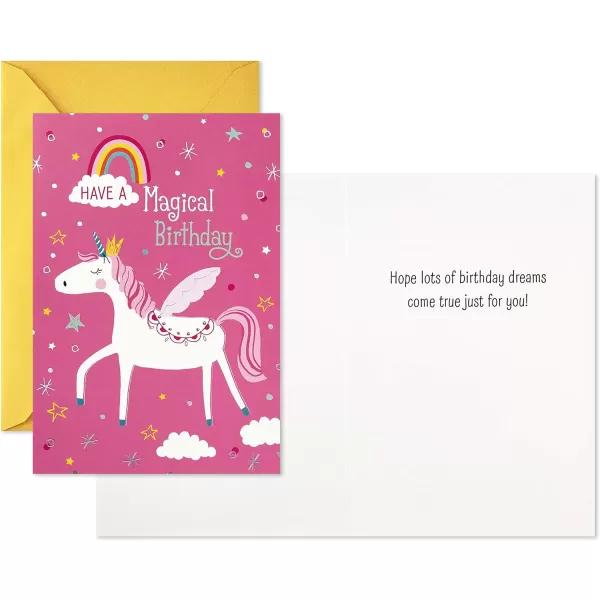 Hallmark Birthday Cards for Kids Assortment Shark and Unicorn 12 Cards with EnvelopesKids Birthday