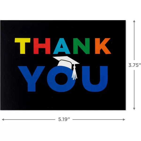 Hallmark Bulk Graduation Thank You Cards 48 Thank You Notes with Envelopes Blue and BlackBlack and Blue