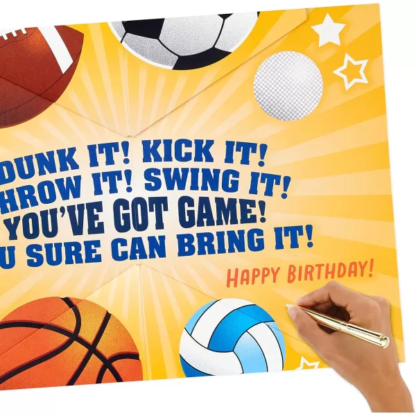 Hallmark Jumbo Birthday Card for Kids Sports AllStar Kid