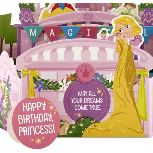 Hallmark Paper Wonder Pop Up Birthday Card for Kids Disney Princess CastlePop Up  Disney Princess